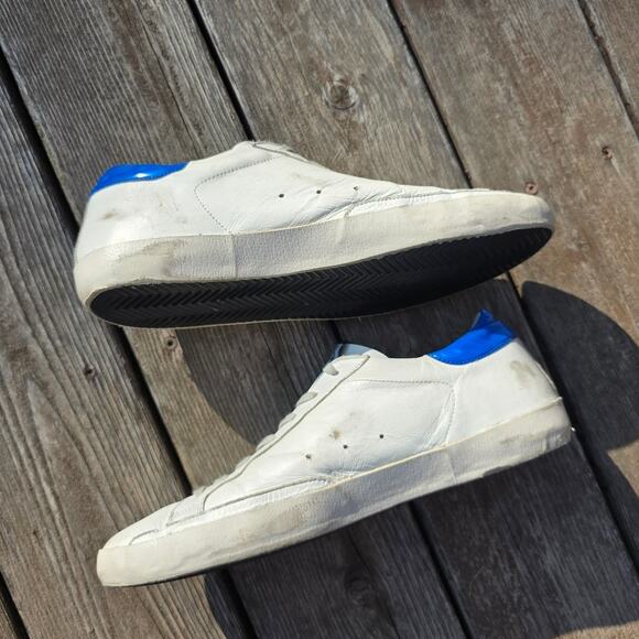 Golden Goose Super-Star "White Patent Leather Blue" - Picture 3 of 11